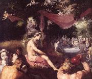 CORNELIS VAN HAARLEM The Wedding of Peleus and Thetis (detail) dfg oil on canvas